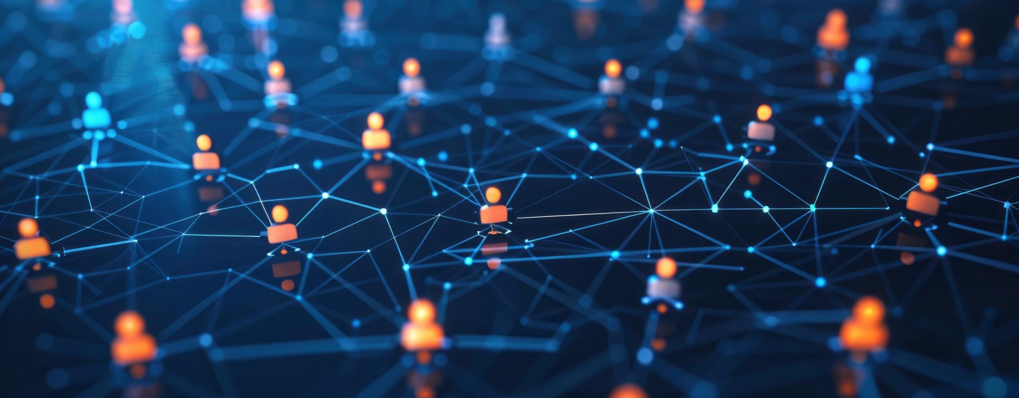 An abstract digital network of people interacting, representing a personal and professional social media platform.. An abstract digital network of people interacting, representing a personal and professional social media platform.